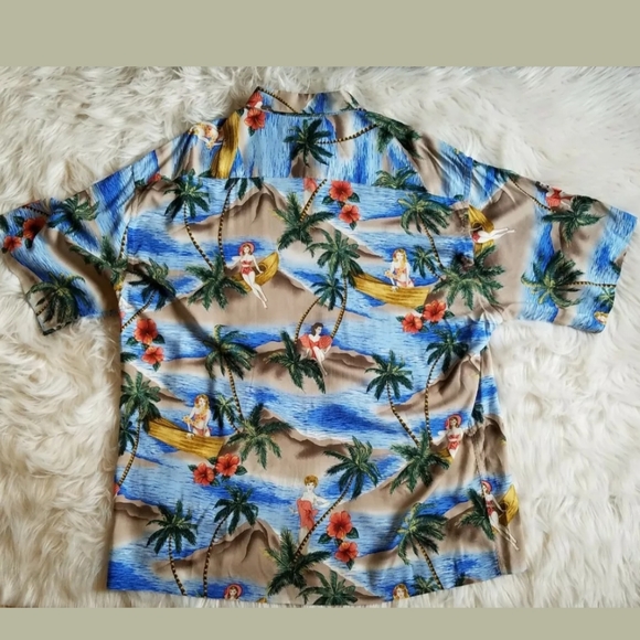 Campia Moda Mens 2XL Rayon Short Sleeve Button-Up - Picture 3 of 8